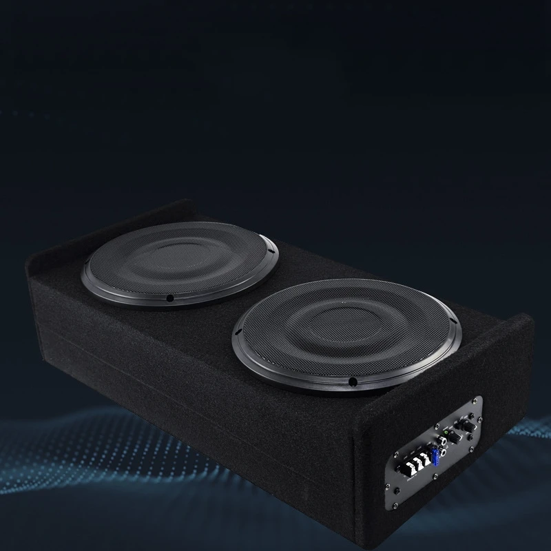 8 - 10 Inch Dual Active Car Dual Loaded Enclosure Subwoofer with Strong Bass Low Profile Car Subwoofer for Trucks