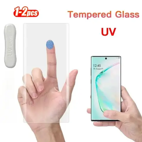 1-2 PCS 9H UV Tempered Glass For VIVO X100 Pro X100 Ultra Full Cover Glue Curing Screen Protector For VIVO X200 Pro X200 Ultra