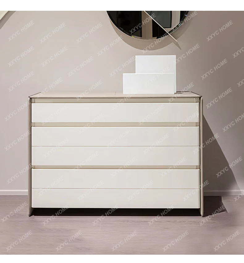 X-S   Light Luxury Chest, Post-modern Leather Hard Bag Decorative Locker, Porch Side Cabinet HG