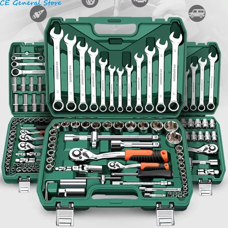 Auto Repair Tools Box Sets Electrician Spanner Anti-fall Case Waterproof Shockproof Safety Parts Organizer Anti-fall Toolbox