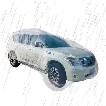 Universal clear car cover waterproof car cover car cover PE plastic clear auto SUV vehicles full auto protective shield covers