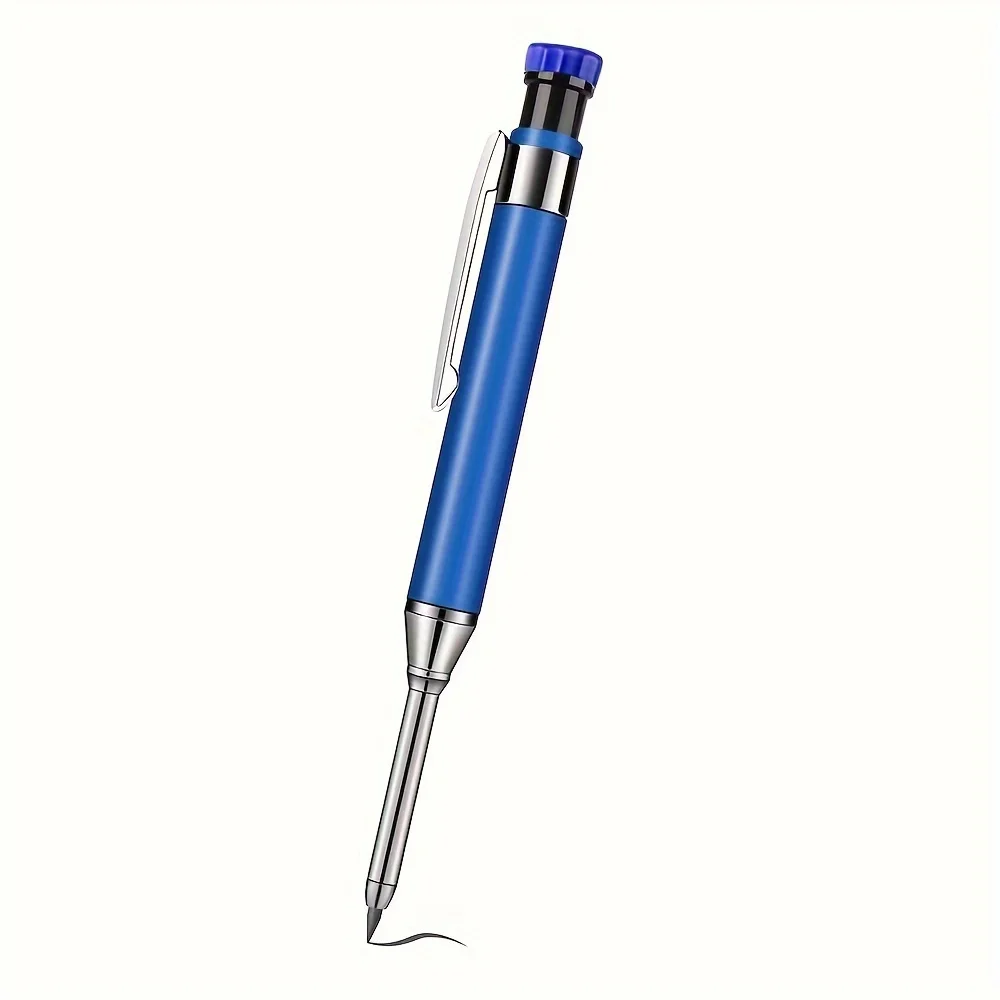 2.8mm Metal Aluminum Rod Deep Hole Woodworking Pen, Marking Pen, Solid Woodworking Mechanical Pencil, Built-in Pencil Sharpener image 6