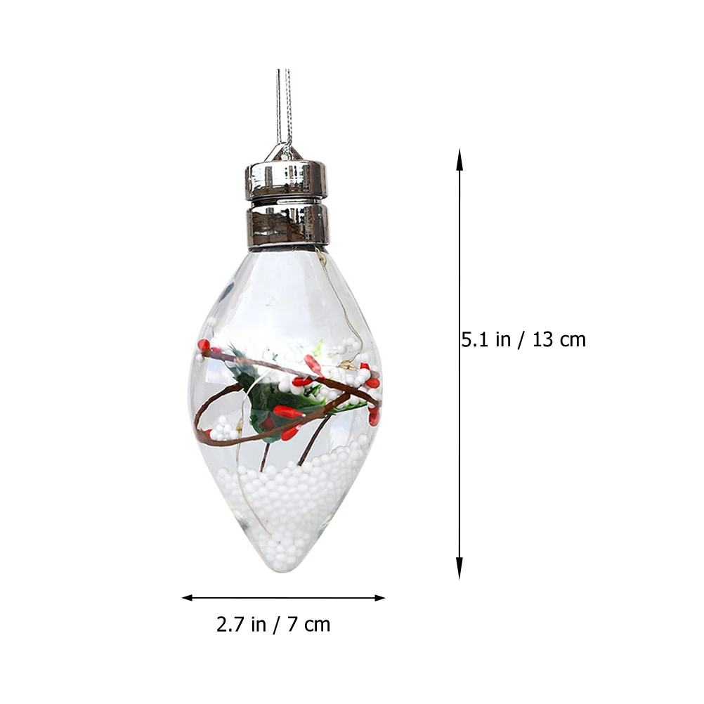 

4pcs Christmas Tree Pendant Decorative Bulb Hanging Lights Festival Wall Ornaments Home Decoration Creative Led Pendant Party