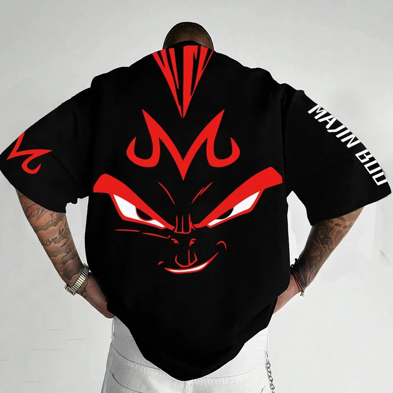 

Оригинальная мужская футболка Bandai DBZ Buu M с логотипом Dragon Ball Riman и индивидуальным принтом, плотная хлопковая футболка большого размера с коротким рукавом