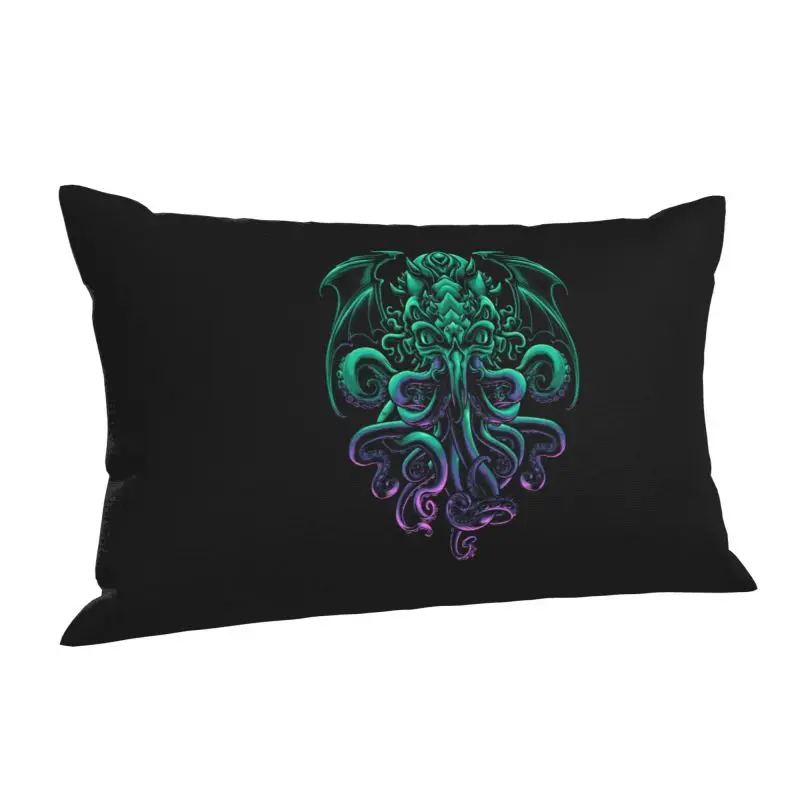 Custom Luxury Cool H.P. Lovecraft Cthulhus Cushion Cover for Bed Sofa Soft The Old God of R'lyeh Throw Pillow Case Rectangle