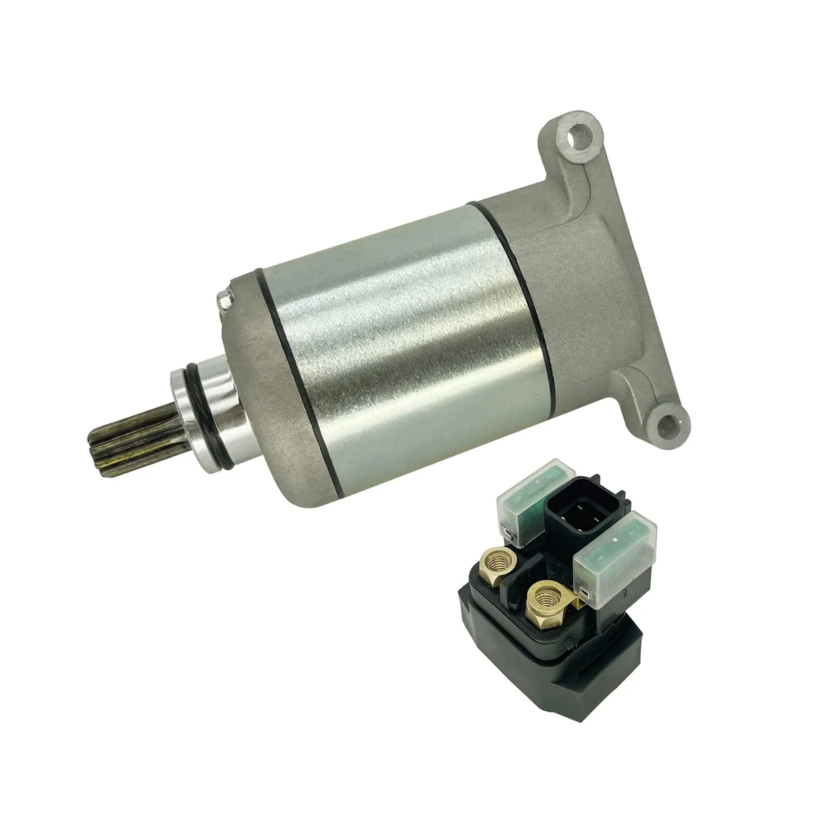 

19500 Starter Motor & Solenoid Relay For Yamaha Grizzly 550 2009-2014 28P-81890-00-00 28P-81890-01-00 410-58036 SMU0512