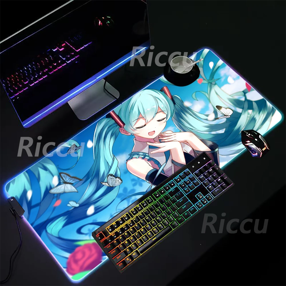 

Best Sellers H-Hatsune Miku PC Table mat High definition prining RGB Mouse Pad Desktop game XXL Large Size accessories mouse pad