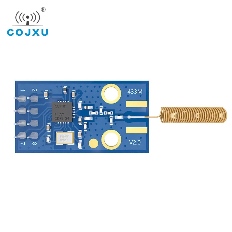 CC1101 10mW 433MHz 500m SPI SMD wireless rf transmitter and receiver module ebyte E07-M1101D-TH RFID with spring antenna