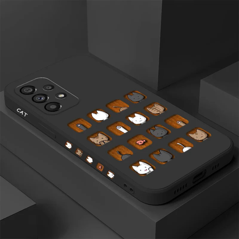 

Cute Cat Pet Case For Samsung Galaxy A73 A53 A33 A23 A13 A03 A72 A52 A52S A32 A22 A12 A02 A02S A71 A51 A31 A21S 4G 5G Cover