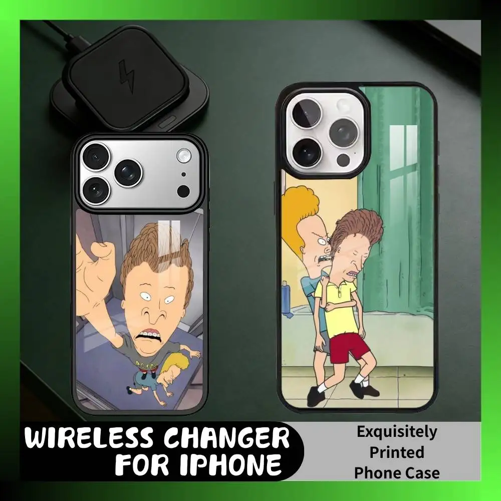 

BXB B-Beavis and B-Butt-Head Cornholio Phone Case For iPhone17,16,15,14,13 Plus,Pro Max Magnetic For Magsafe Wireless Charging