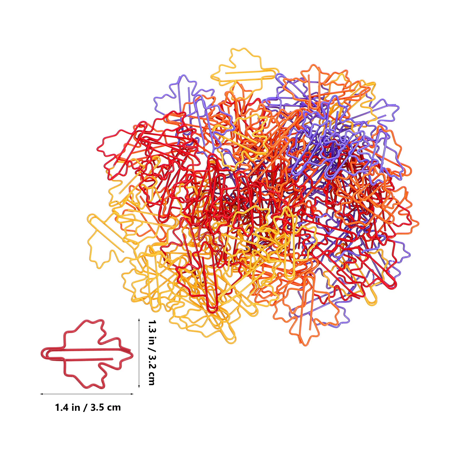 100pcs Maple Leaf Paper Colorful Metal Binder Clips Small File Holder Clip For Planner Journal Office School Home Use Decorative