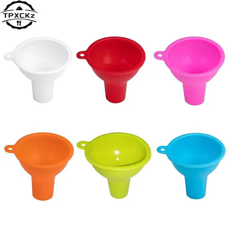 1pc Silicone Wide Mouth Funnel Canning Hopper Filter Food Pickles Jam Funnel Kitchen Gadgets Cooking Tool Kitchen Accessories