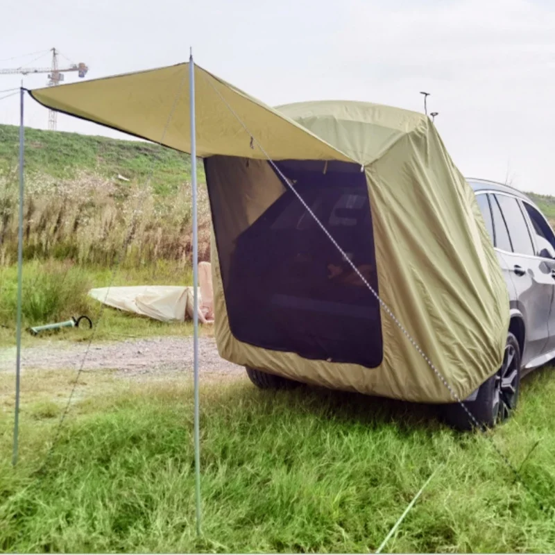 Outdoor Car Rear Tent Camping Camping Canopy Car Roof Extension Tent Sunshade And Rain Protection Car Rear Tent