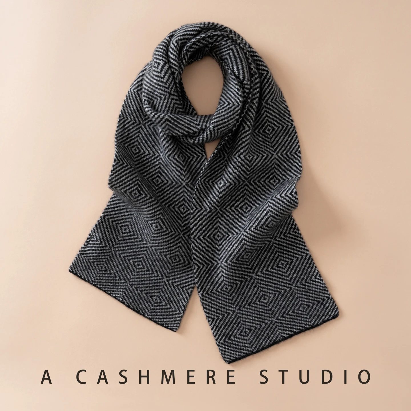 

A-Class 100% Goat Cashmere Women's Striped Scarf Winter New Rectangular Knitted Scarf High-Quality Women's Accessories 2025