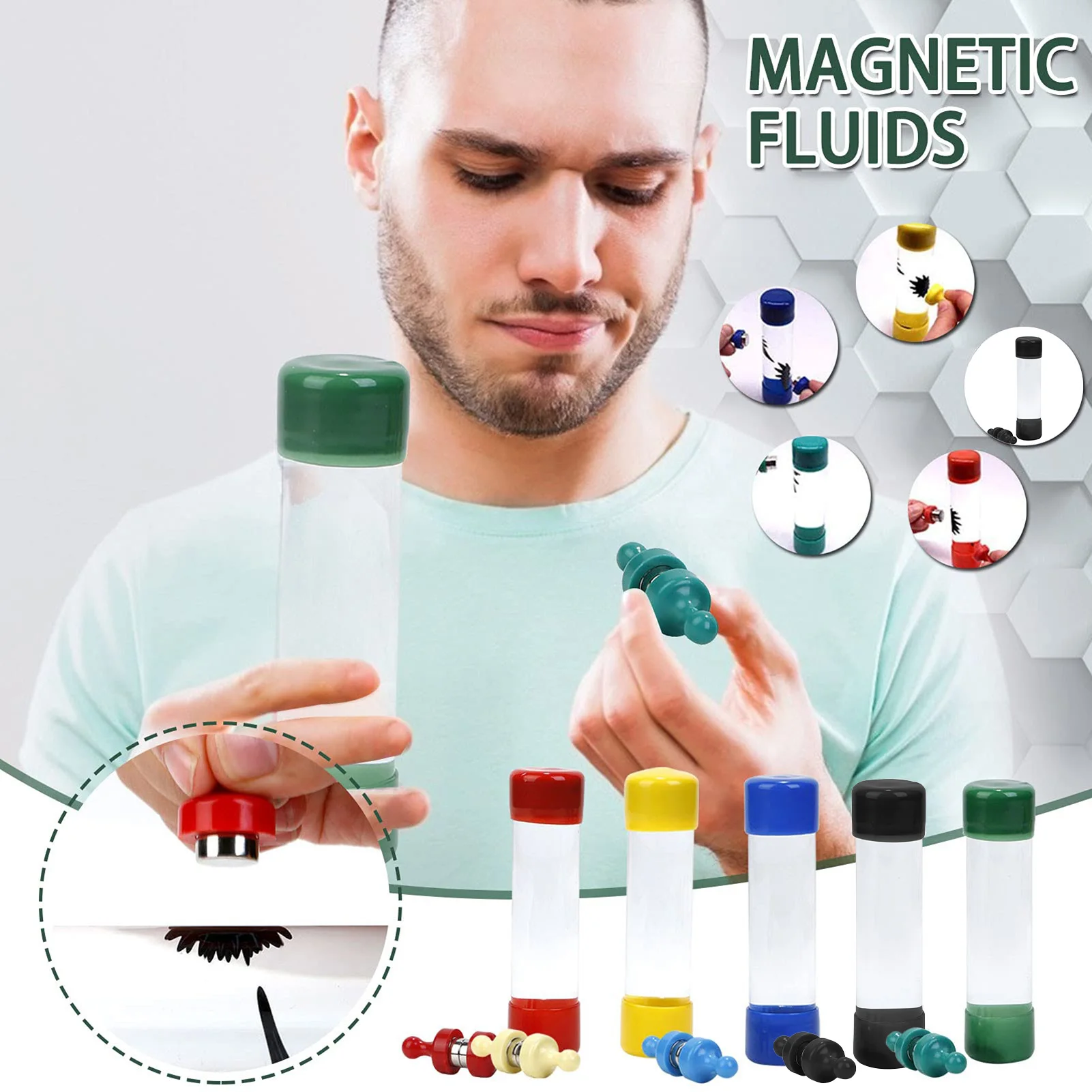 Magnetische vloeistofmagneet trekt vloeistof F fidget speelgoed aan Leuke natuurkunde Wetenschap ecompressiespeelgoed Anti-stress speelgoed voor kinderen, volwassenen