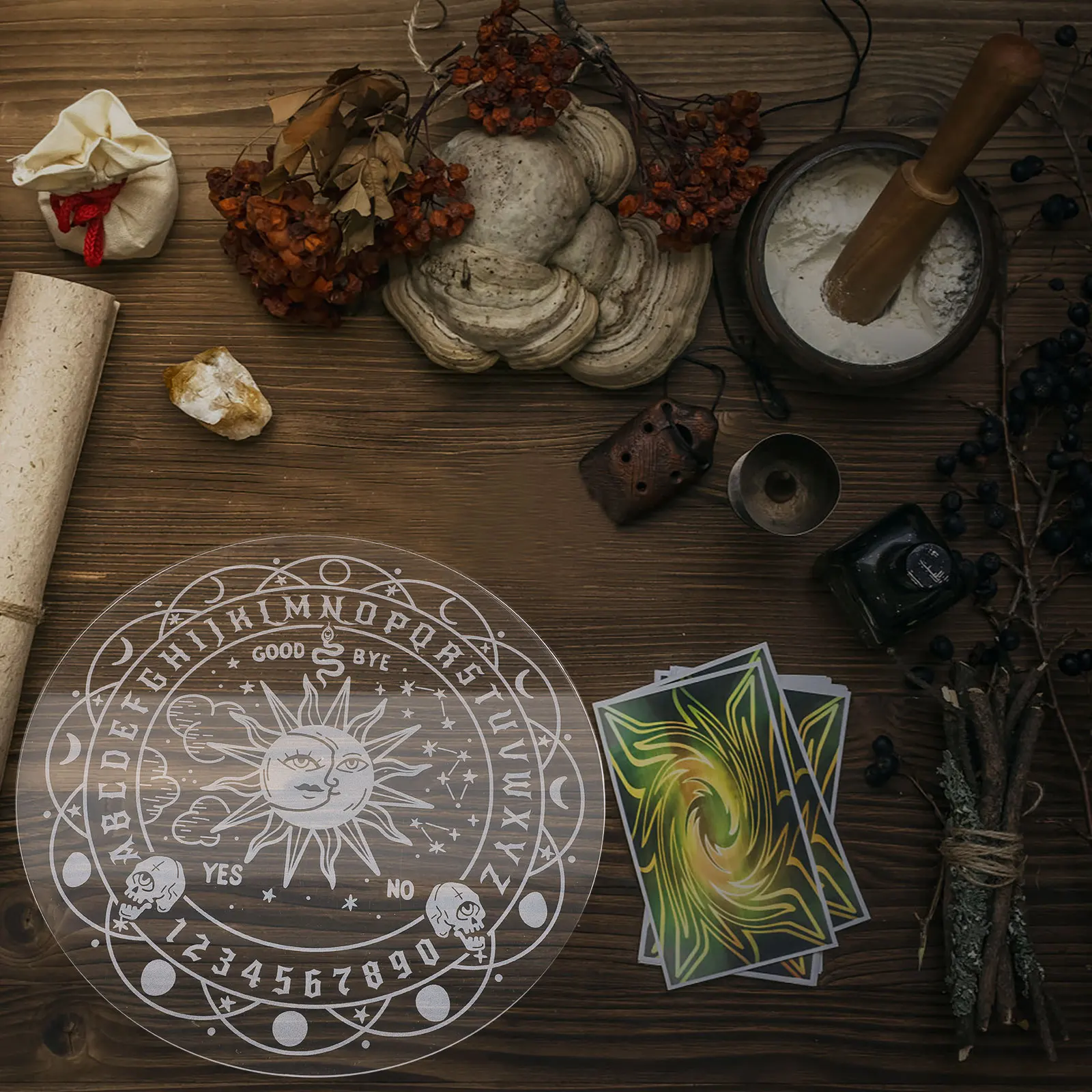 アクリル占いボードラウンド振り子ボードデスクトップ装飾ポータブル頑丈な装飾芸術的なデザインホームオフィスギフト