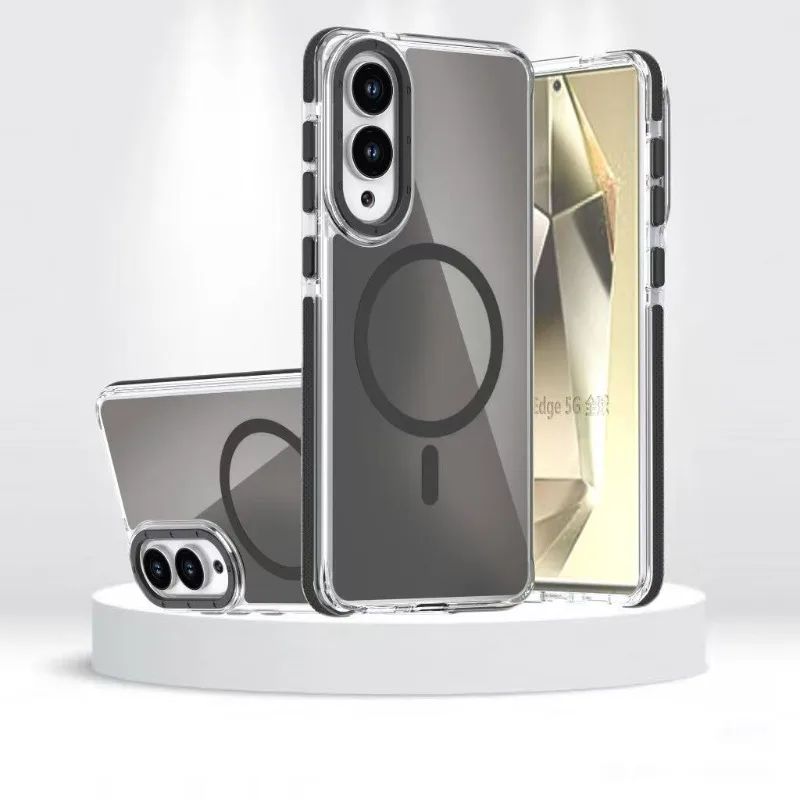 Funda de telefone magnontica وضع تغيير اللون لهاتف Samsung S25 FE S25 EDGE S24 Plus 22 Ultra S24 S23 S21 Ultra S24 FE