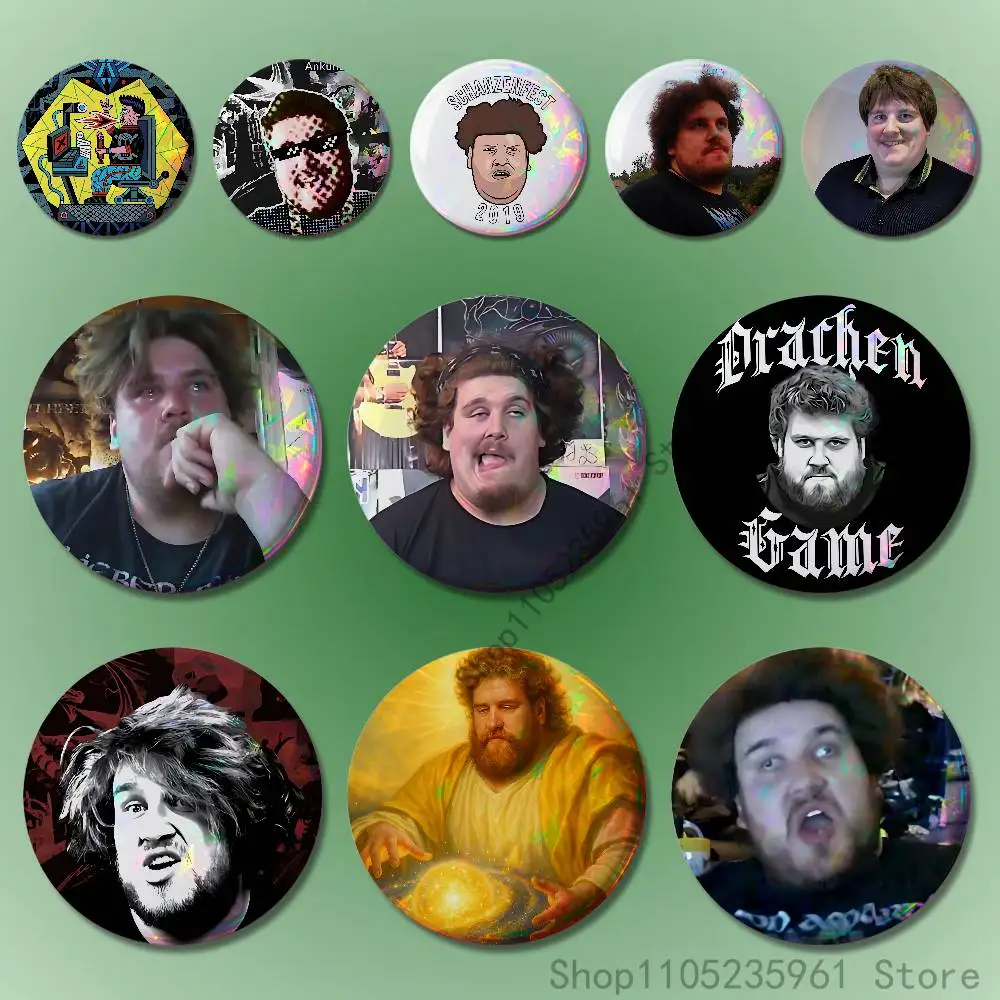 

D-Drachenlord Meme 32mm 58mm 75mm 44mm 25mm Anime Badges Brooches DIY Pins Decorations Birthday Valentine Gifts