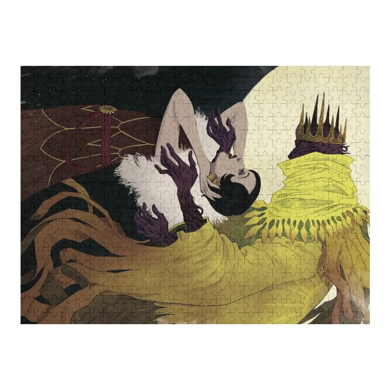 أحجية المقطوعة The King in Yellow من Sam Beck هدية خشبية مخصصة مخصصة لألغاز الأطفال