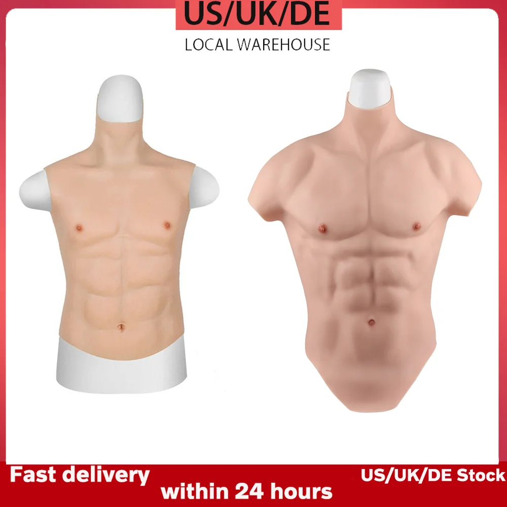 

KnowU США/Великобритании/DE Stock Muscle Костюм Силиконовый Поддельный Грудь Мужской Мышцы для Косплея Переодевание реалистичные Hunk силиконовые мышцы