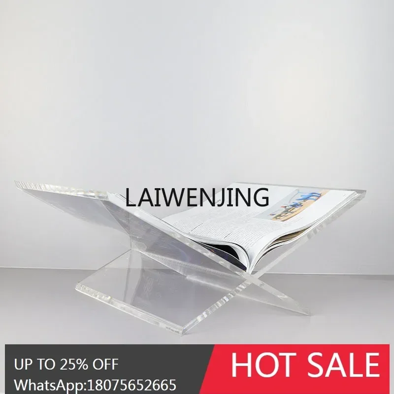 رف كتب على شكل حرف X من SGF، حامل كتب مزخرف، حامل ثلاثي القوائم، نموذج مجلة، رف عرض صحف الغرفة #4