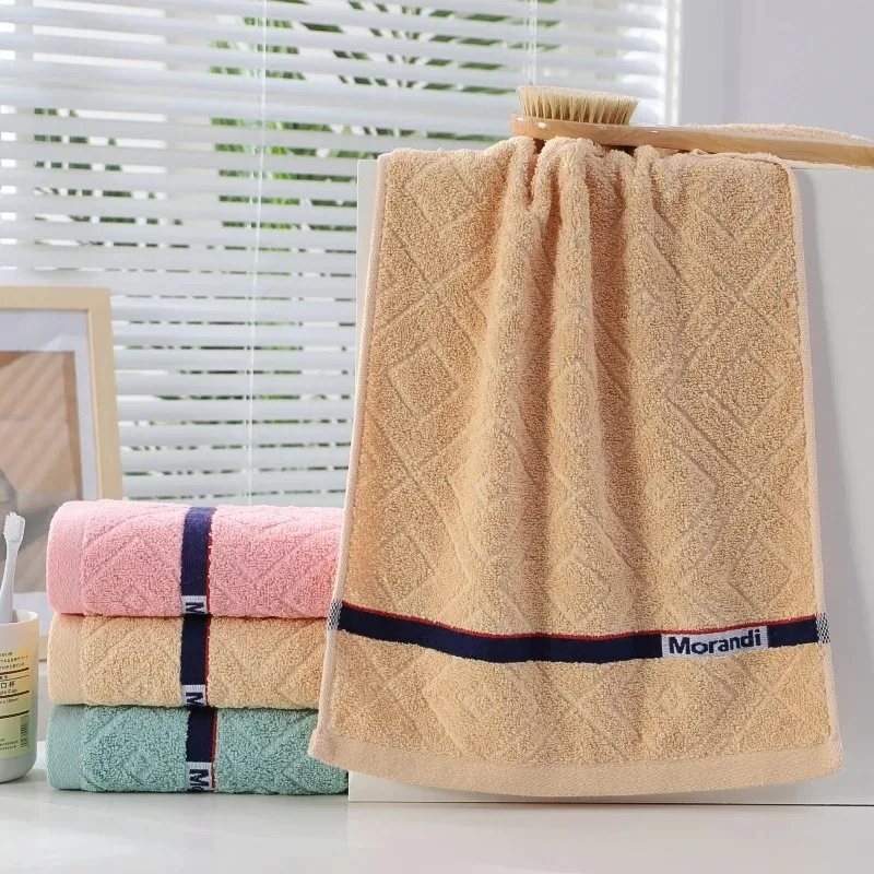 Morandi Diamond Jacquard Cotton Hand Towel Soft Super Absorbent Lint Free Ribbon Pink Khaki Mint Bathroom Face Towel
