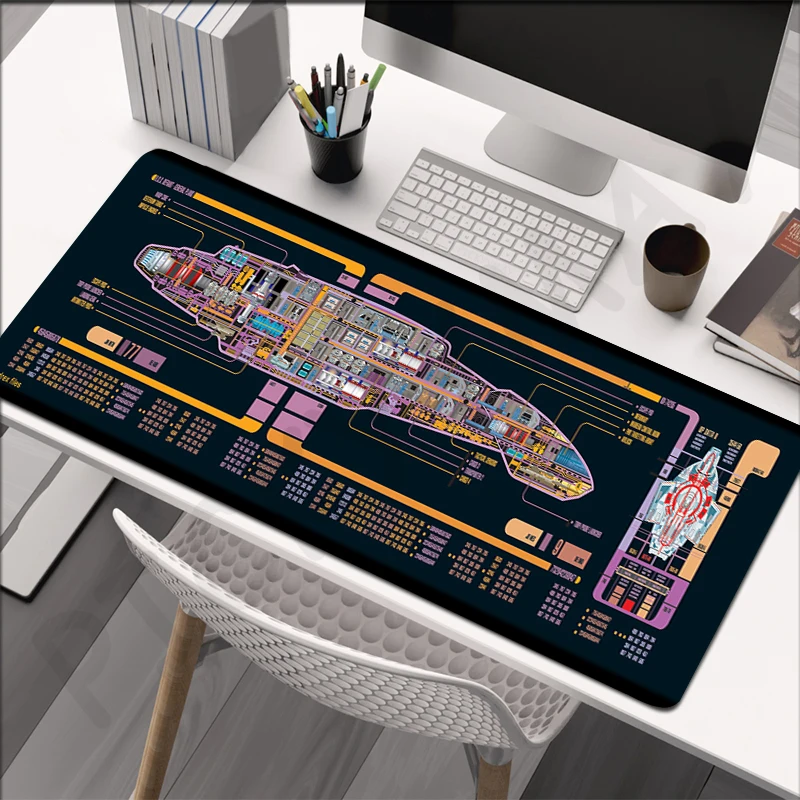 

Gaming Mousepads Spacecraft Desk Rug Gamer Mousepad Non-Slip Large Mouse Mat Desk Pads Keyboard Mats Design Mouse Pad