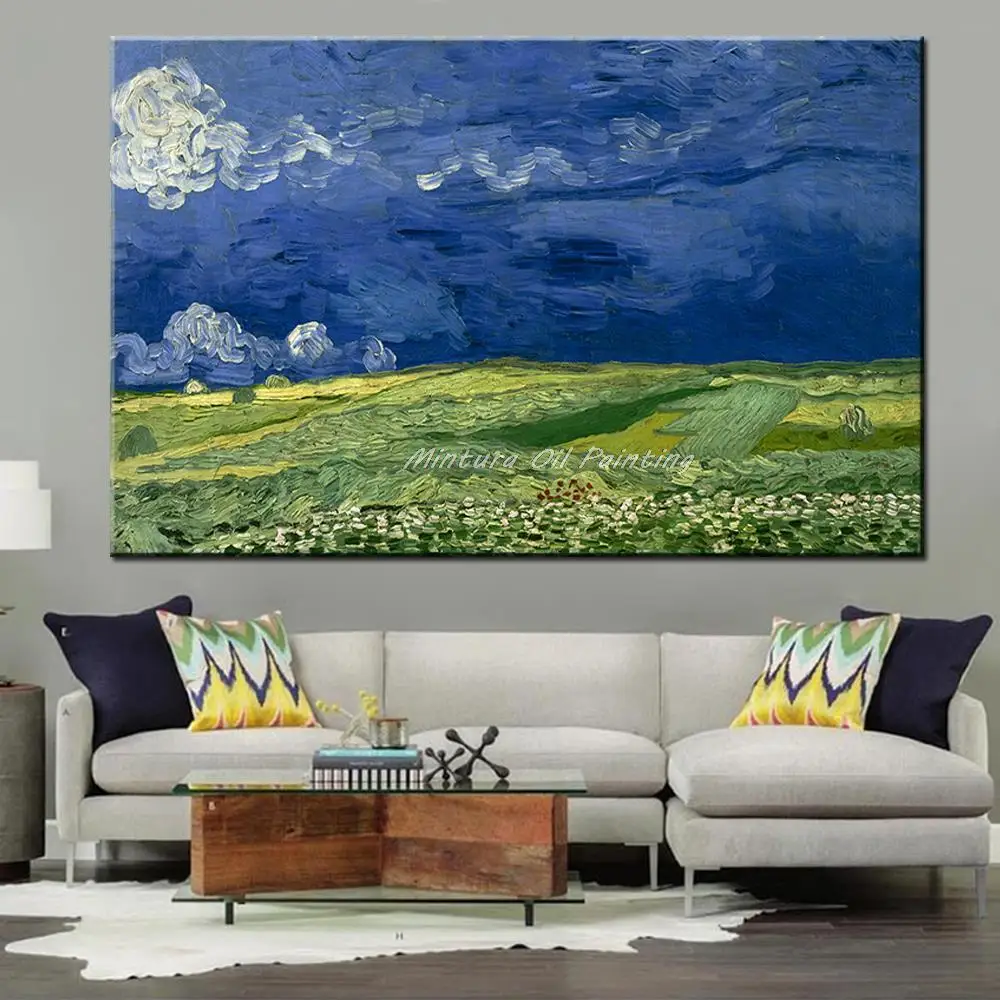 Handpainted Copy Vincent Van Gogh Famous Oil Painting On Canvas,Modern Abstract Wall Art,Picture For Living Room,Home Decoration