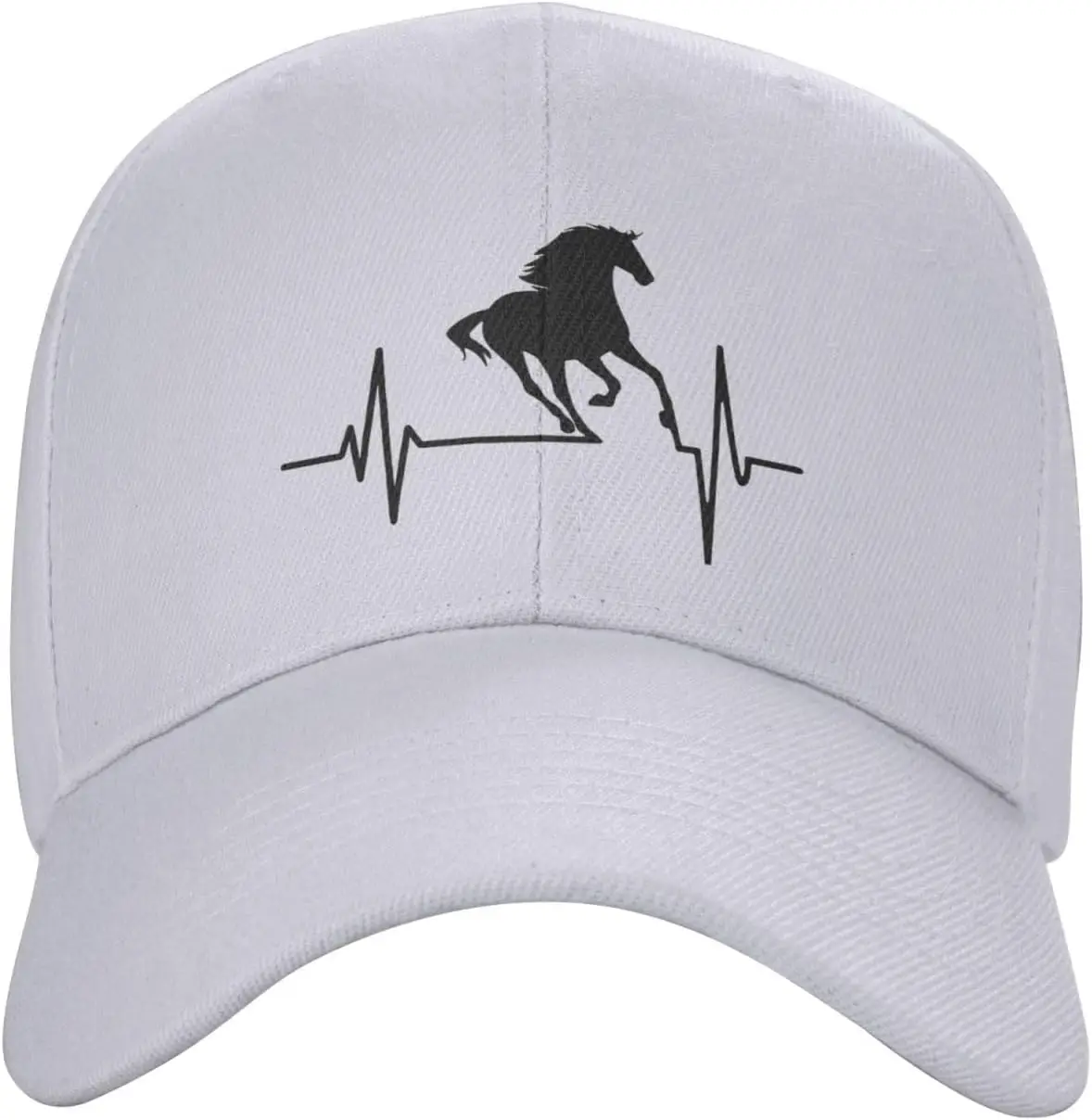 Horse Heartbeat EKG Running Graphic Trucker Cap Poliéster Ajustable Al Aire Libre Gorra De Béisbol