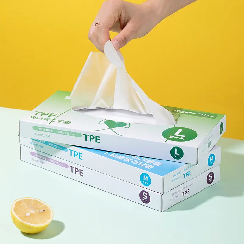 

Одноразовые утолщенные перчатки из TPE/CPE для пищевых целей, латексные, резиновые, для кухни, выпечки, дома, столовой, 00 штук, водонепроницаемые, на все сезоны