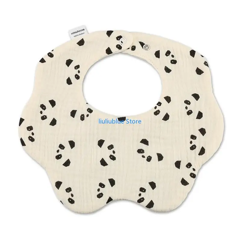 

Baby Bib Cotton Soft Comfortable Burp Cloth Baby Feeding Drool Bib 62CF