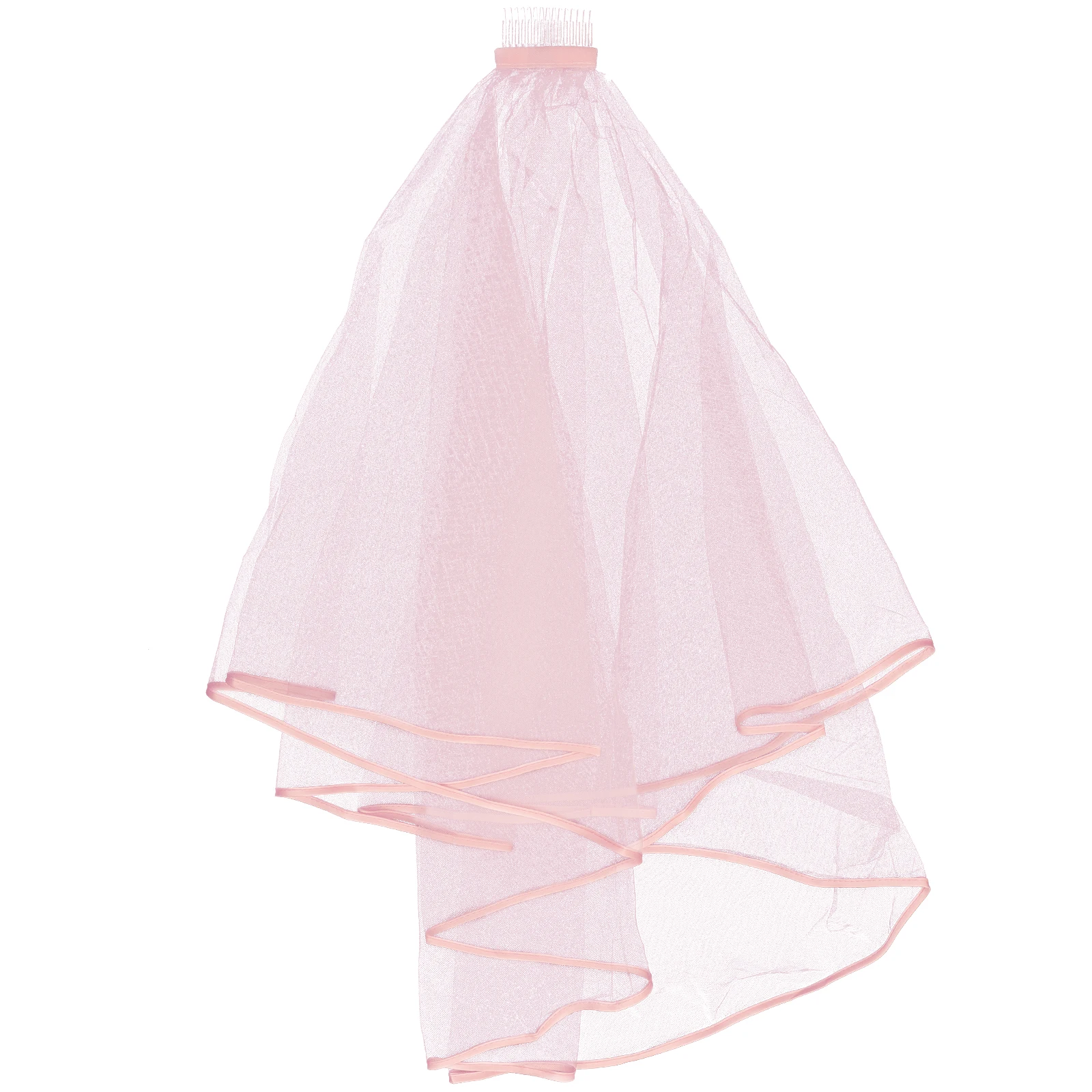 

Double Layer Satin Bride Veil Short Black Tulle Bridal Wedding Party Photography Accessory Decoration Headband