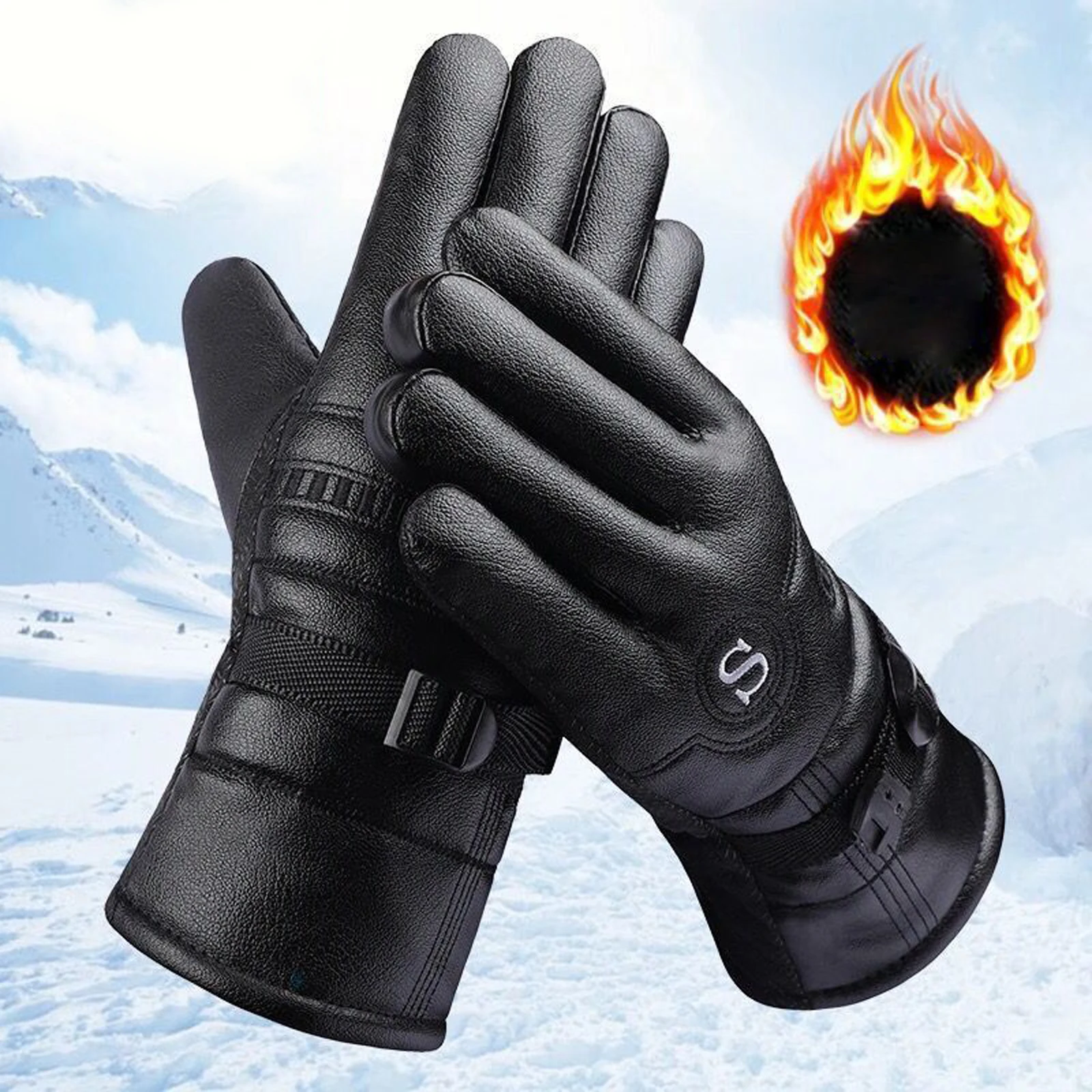 Winter Warm Gloves For Motorcycle Bike Riding Non Slip Waterproof Frost Resistant Thickened Warm Mitten Outdoor Sports Gloves