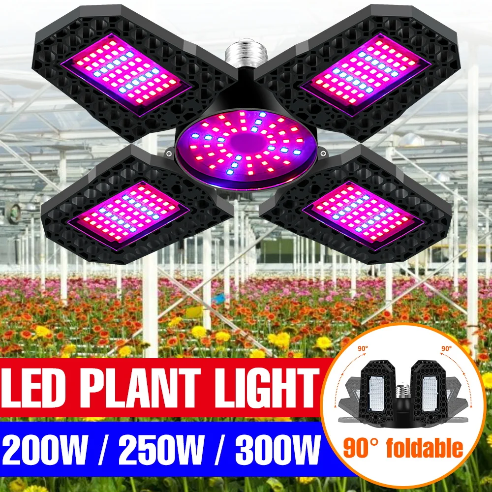

300W Full Spectrum Plant Grow Light Deformable LED Hydroponics Fill Lights Greenhouse Flower Vegs Flower Fruits Cultivation Lamp