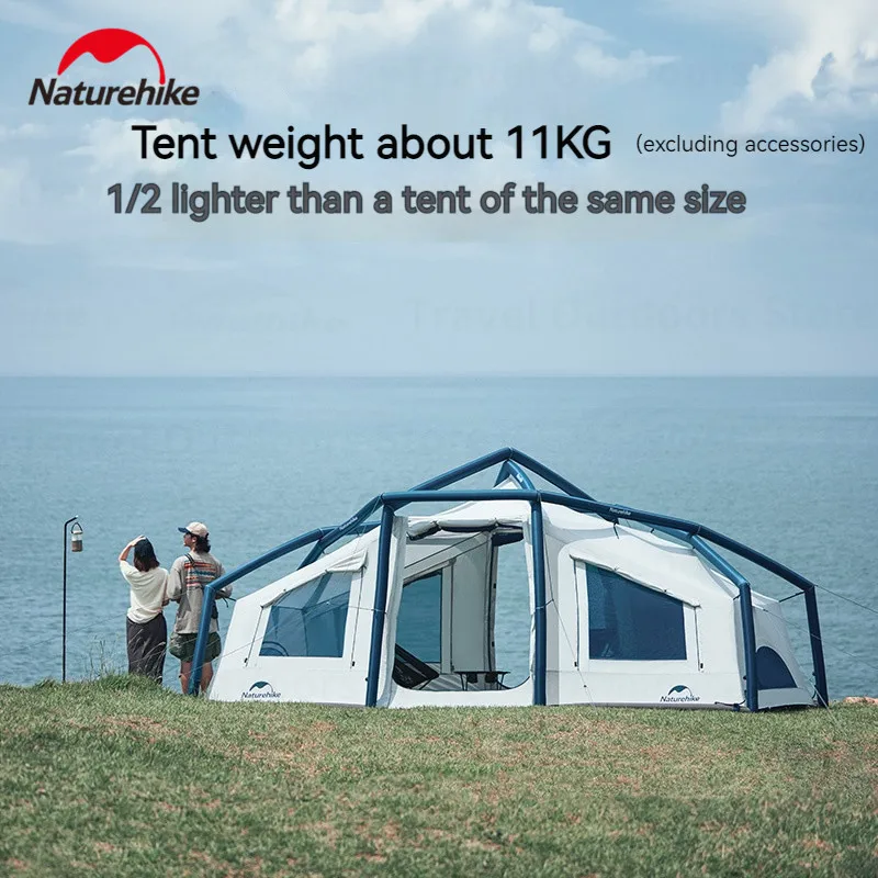 Naturehike Air 12.0 Inflatable Tent  Lightweight Family Outdoor Camping Tent Beach 3 Seasons Ventilation Waterproof 2-4 Person