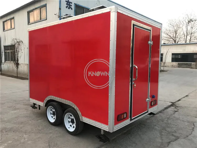 OEM Customized Square Food Trailer with Kitchen Equipment Hot Dog Snack Vending Carts Truck for Sale Europe