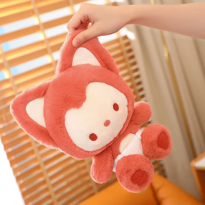 Bellissimo cartone animato abbagliante volpe rossa bambola di peluche soffice morbido farcito carino animale di simulazione anime piccolo foxe peluche giocattoli arredamento della camera