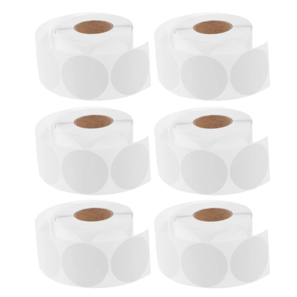 

500Pcs Self-Adhesive Seal Labels White Round Stickers for Envelopes Packaging Security Coding Inventory Shipping Sealing Labels