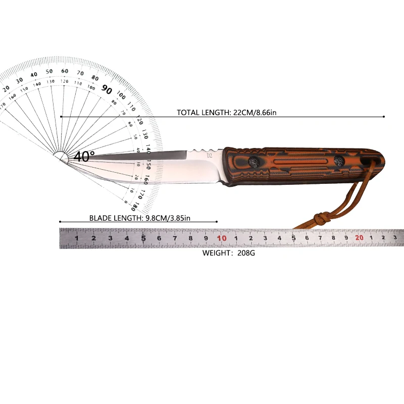 Watchman WF214 survival Fixed Blade Straight knife camping, fishing, barbecue knife, outdoor survival with Sheath Knife