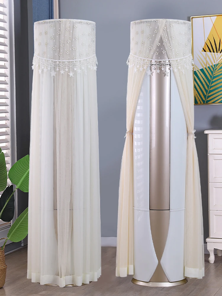 

Современный матовый круглый цилиндрический пылезащитный чехол для вертикального кондиционера, подходит для Ge Midea Cabinet Machine