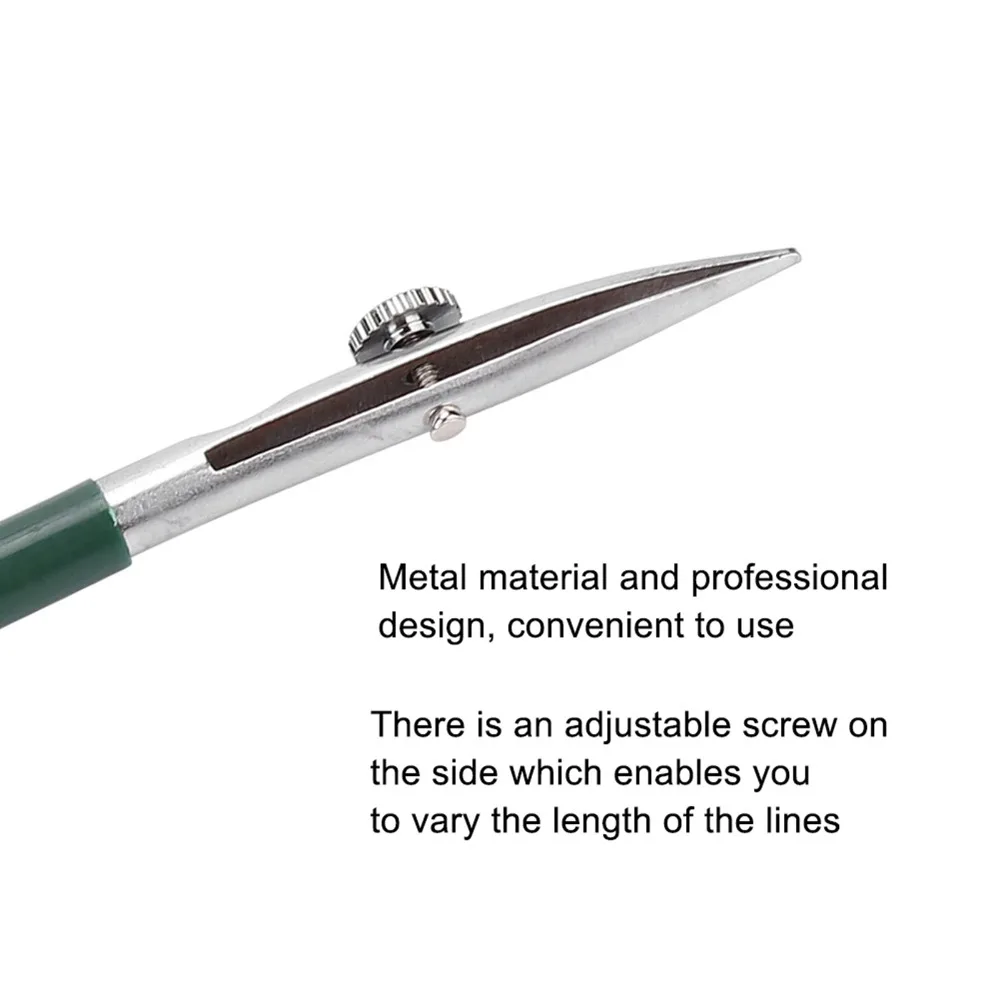 Adjustable Metal Masking Ruling Pen Green Handle Fine Fine Line Pen Comic Drawing Tool Hand Drafting