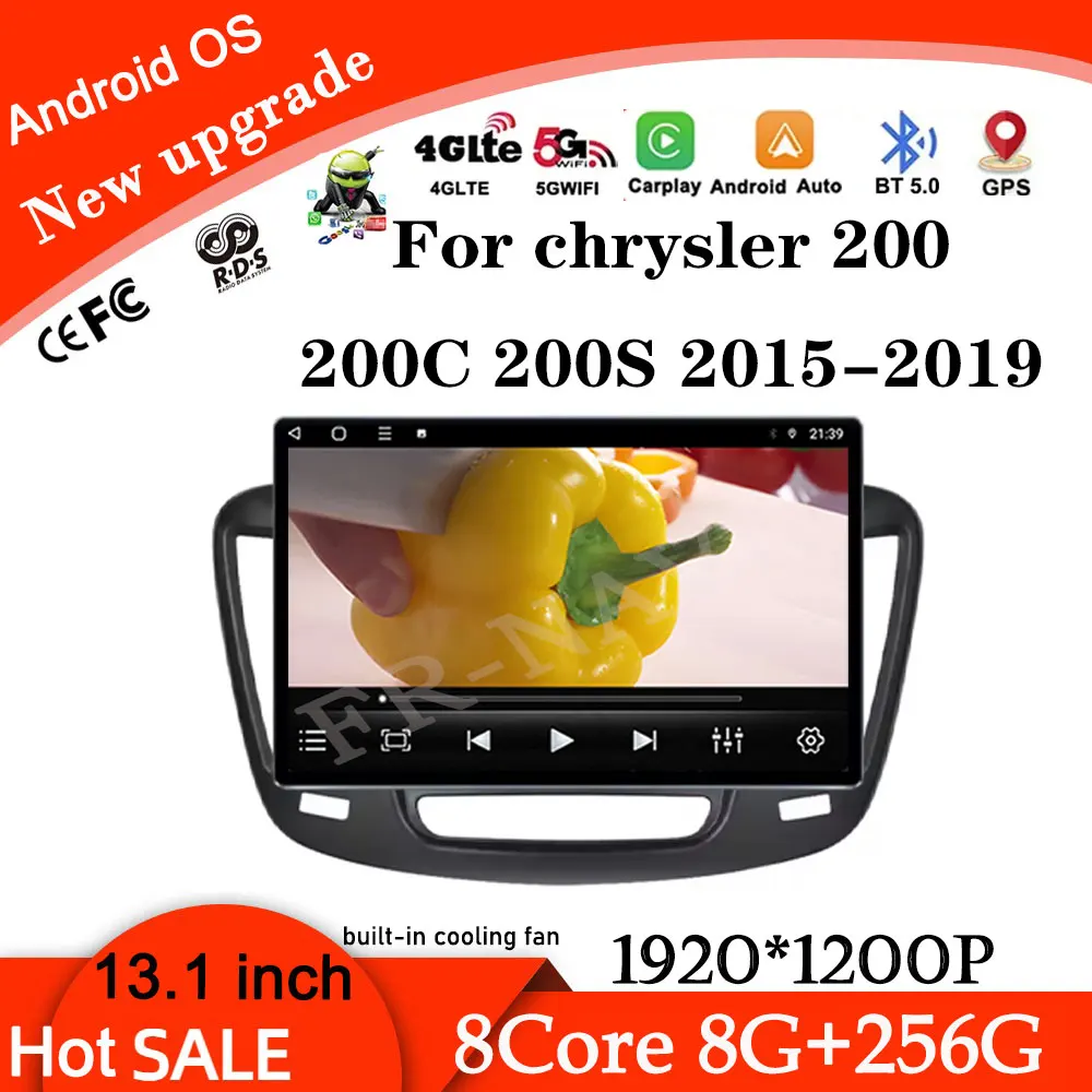DSP For chrysler 200 200C 200S 2015-2019 Carplay Android 16 Auto 4G Car Radio Navigation GPS Video