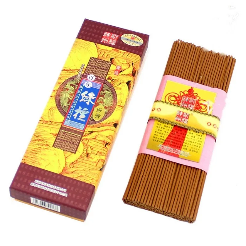 21cm Centennial Green Sandalwood Thread Incense Natural Fragrance Household Indoor Ritual Incense Soothes and Purifies The Air