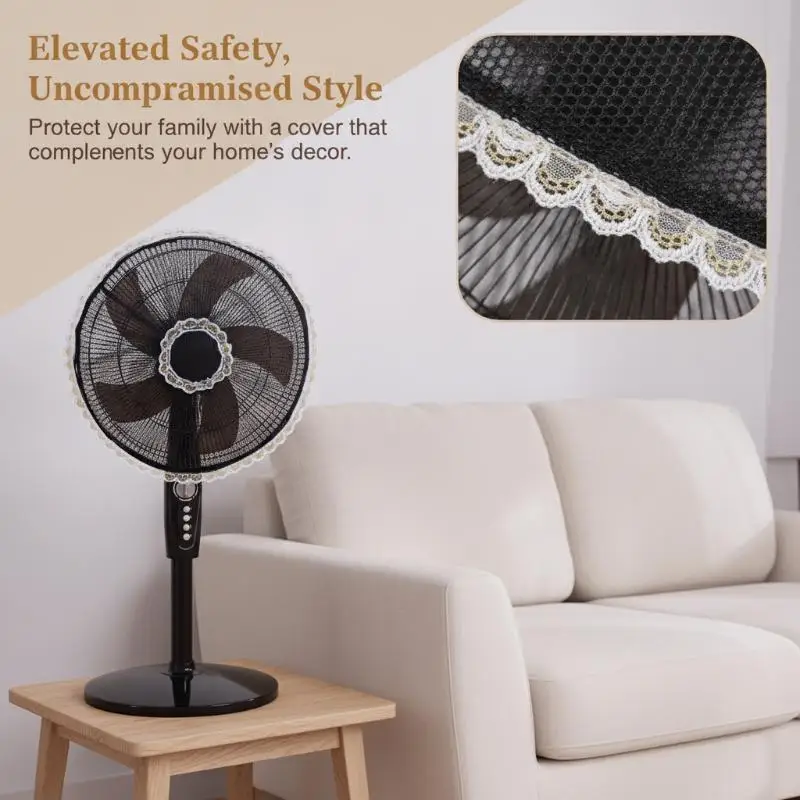 2026 NEW 40/45cm Fan Dust Cover Anti‑Pinch Hand Protection Mesh Net Full Cover For Floor Table Electric Fan Safety Protector`
