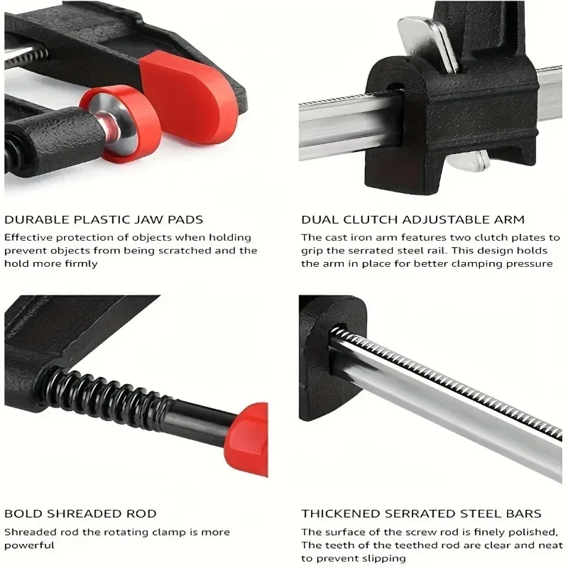 Thickened Woodworking F Clamp, Fixed Clamp, Two-way G-type Quick Tool Clamp, Universal Panel Press, Reversible Woodworking Tool