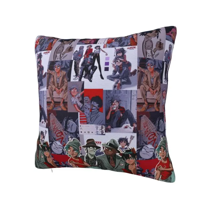 Custom Music Band Gorillazs Cushion Cover 3D Print Square Throw Pillow Case for Car Pillowcase Home Decoration