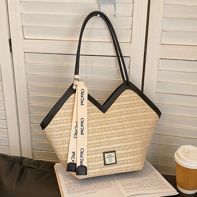 Women\'s Bags Fashion Beach Shoulder Bags Straw Bag Designer Luxury Lady Bag Original Replica Bags Large capacity Tote Bag 2024