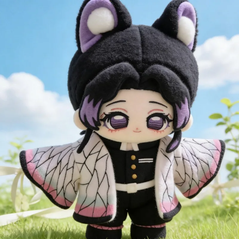 Demon Slayer: Kocho Shinobu — 20cm Cotton Doll, Cute High-Appeal Cartoon Character Plush, Soft Stuffed Doll Peripherals Gift