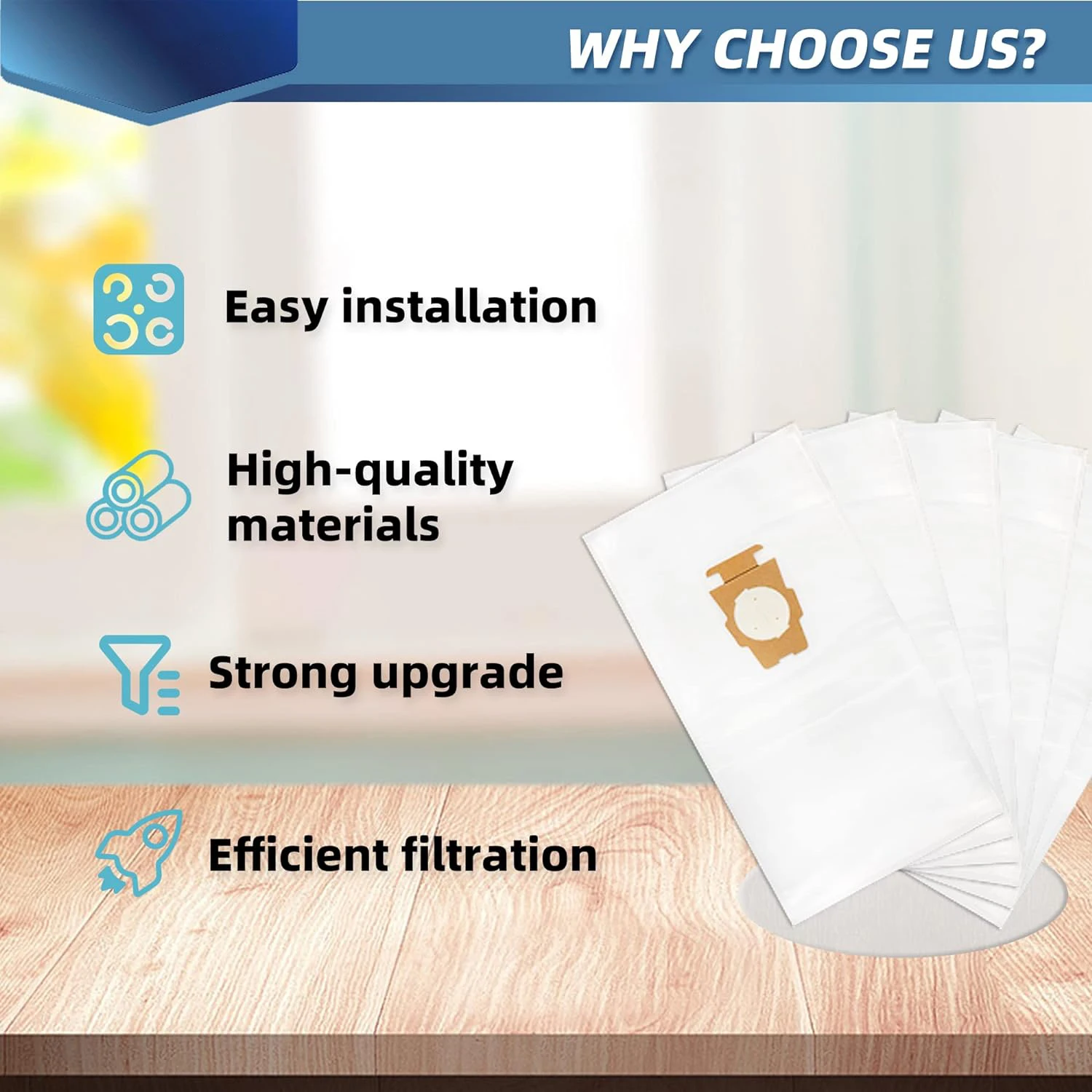 Vacuum Bags Fit for Kirby Part 205811 204814 204811 Universal Cloth Bags Fit for Kirby All Generation & Sentria Models