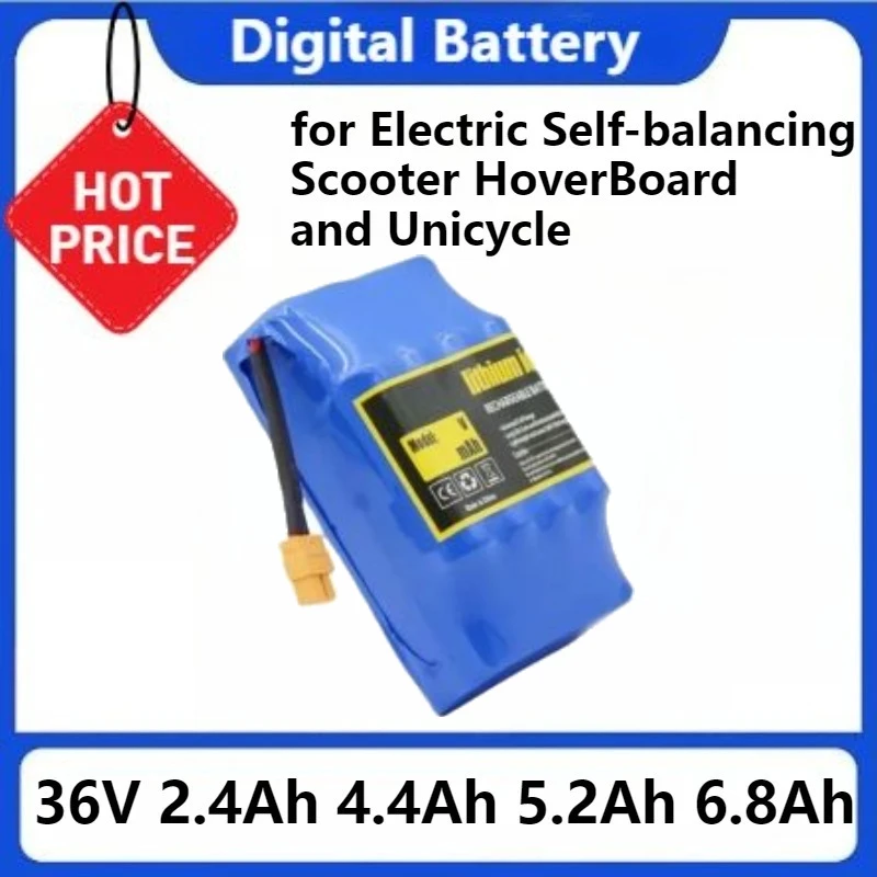 

for Electric Self-balancing Scooter HoverBoard and Unicycle 10s2p 18650 Rechargeable Lithium-ion Battery 36V 2.4Ah 4.4Ah 5.2Ah